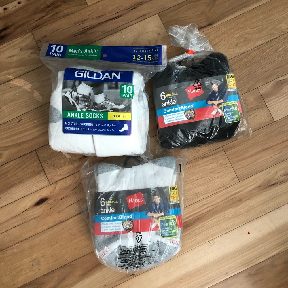 Hanes big and tall sock pack (12-15)